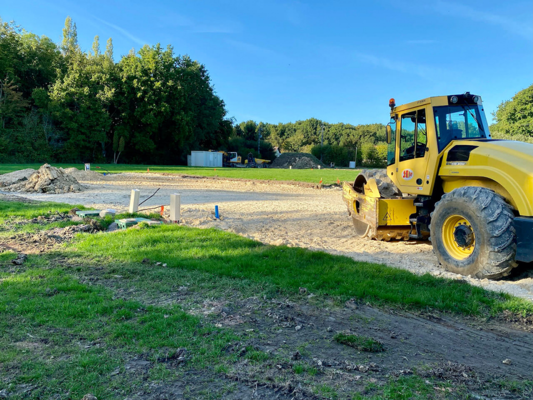 Travaux d'aménagement en cours