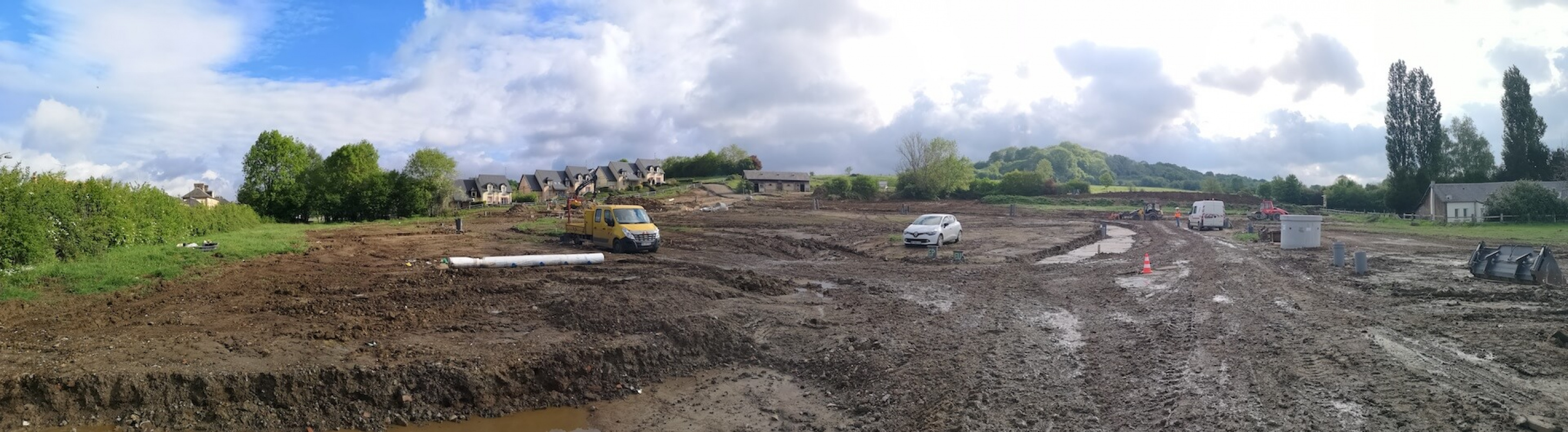 Travaux d'aménagement en cours
