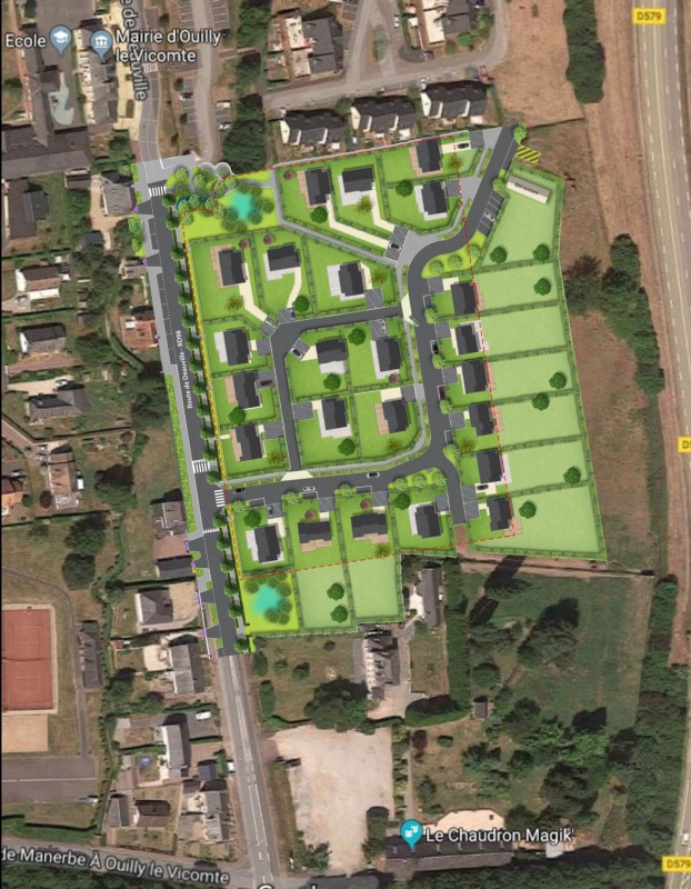 Vue aérienne zoomée