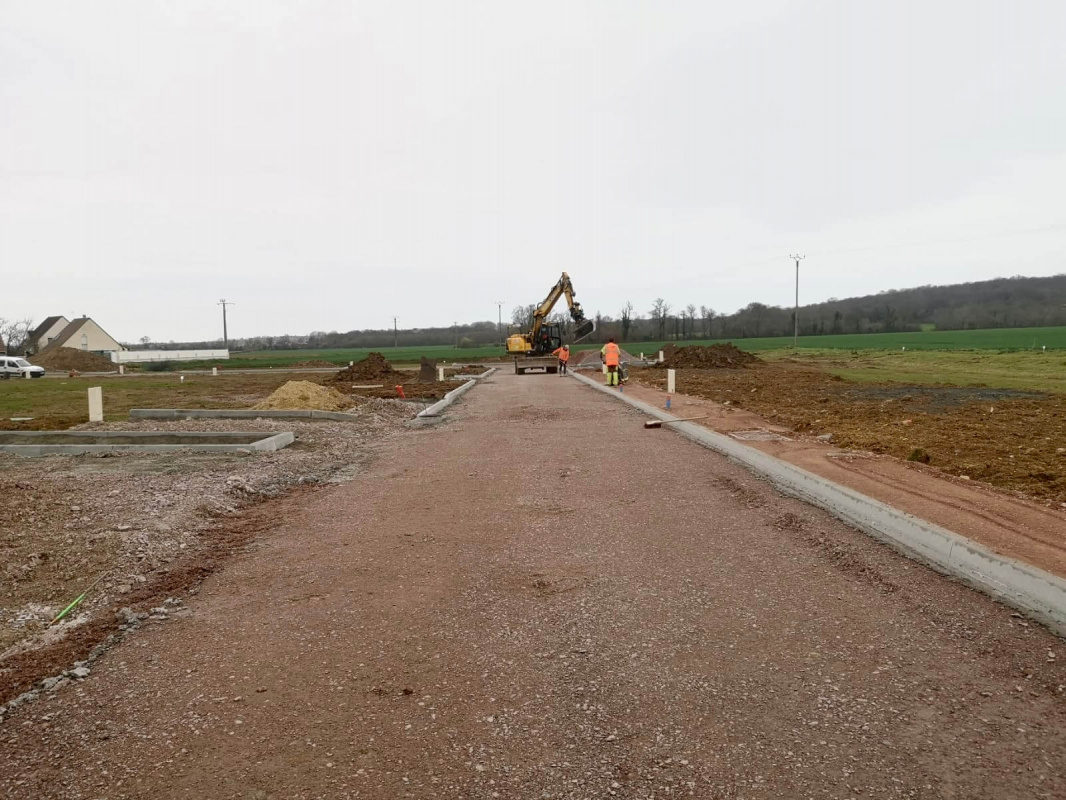 Travaux VRD en cours d'achèvement