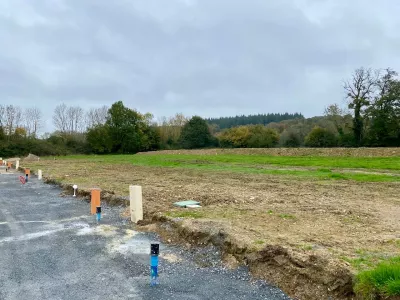 Travaux d'aménagement des réseaux en cours