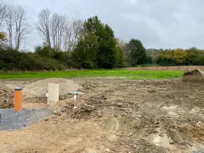 Travaux d'aménagement des réseaux en cours