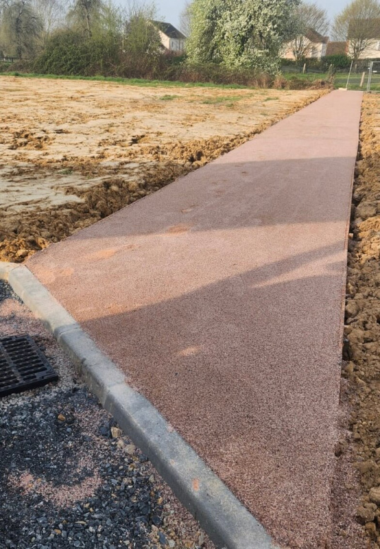 Pose de l'enrobé définitif 