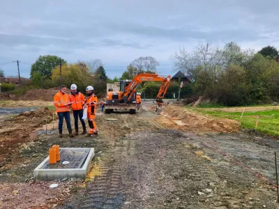 Travaux de voirie en cours