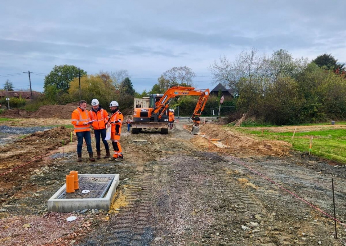 Travaux de voirie en cours